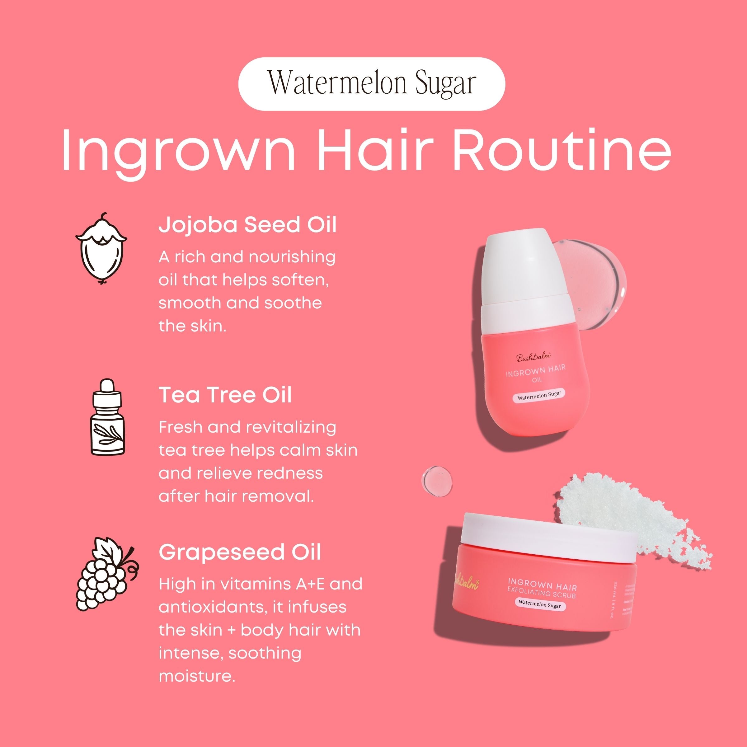Watermelon Sugar Ingrown Hair 2 Step Routine
