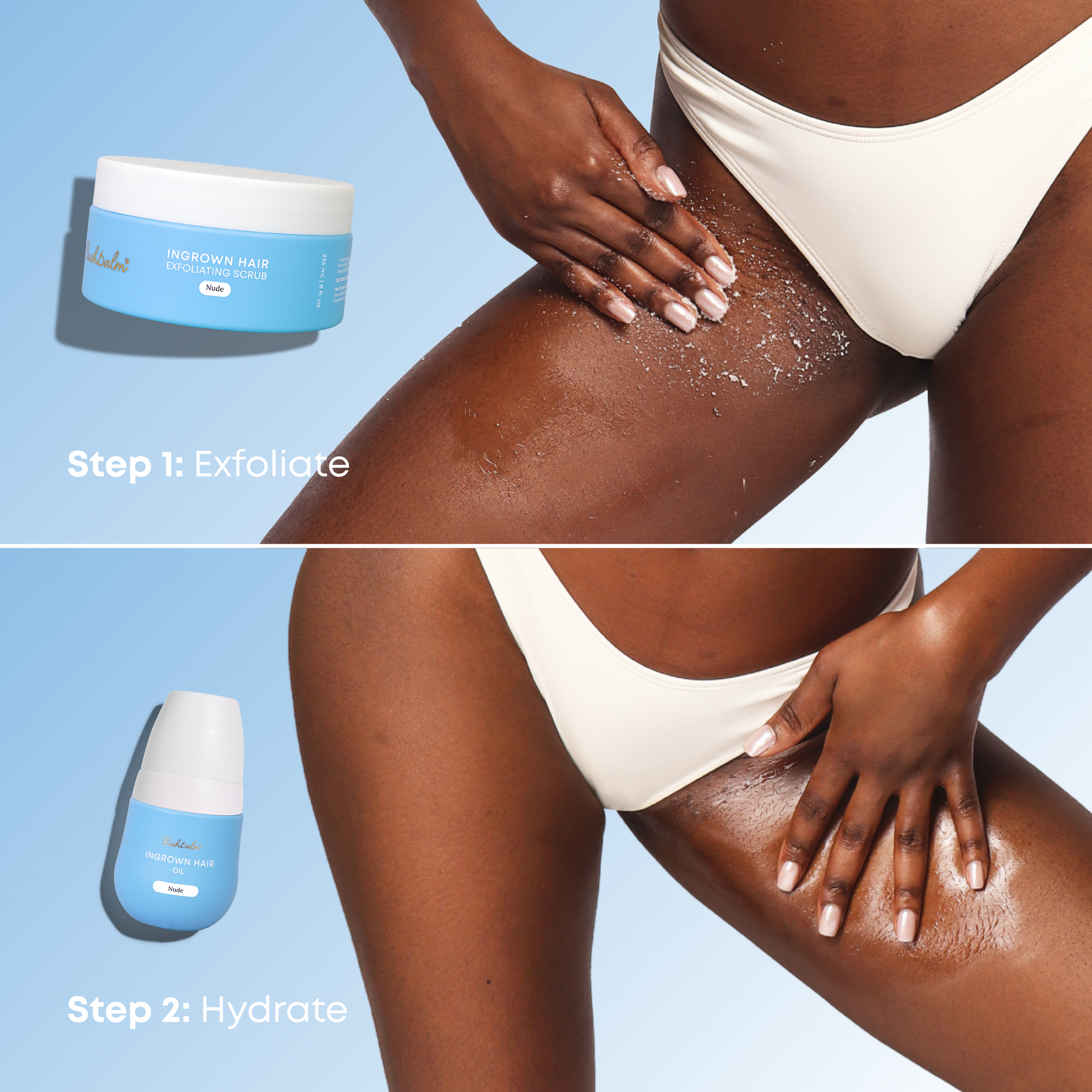 Nude Ingrown Hair 2 Step Routine